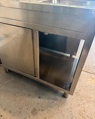 Lavello acciaio inox armadiato