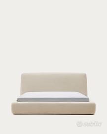Letto Kave Home Martina 160x200 Bouclè ecrù
