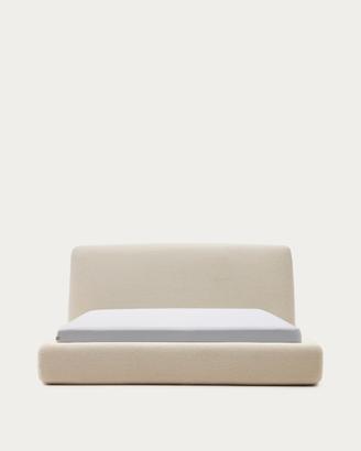 Letto Kave Home Martina 160x200 Bouclè ecrù