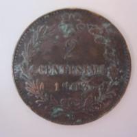 Moneta antica Regno d'Italia 2 centesimi Umberto I