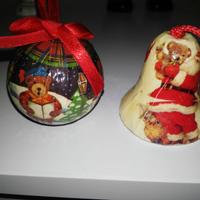 Coppia decorazioni palline per albero di Natale