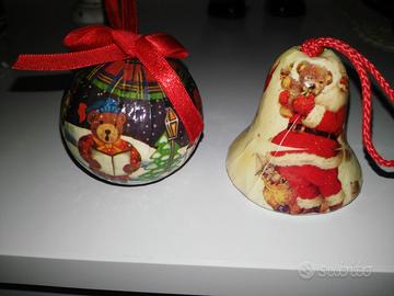 Coppia decorazioni palline per albero di Natale