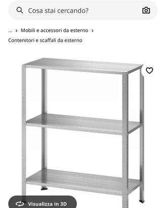 5 scaffali metallo ikea