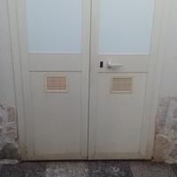 porta doppia apertura in alluminio colr panna