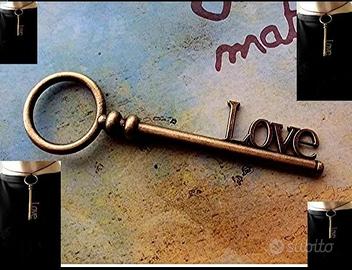 Collana in bronzo unisex chiave love