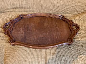 Vassoio in legno stile veneziano vintage