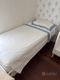 Letto singolo 90x200 + materasso