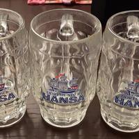 Tre bicchieri da birra Dortmunder Hansa