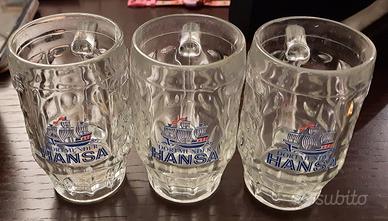 Tre bicchieri da birra Dortmunder Hansa
