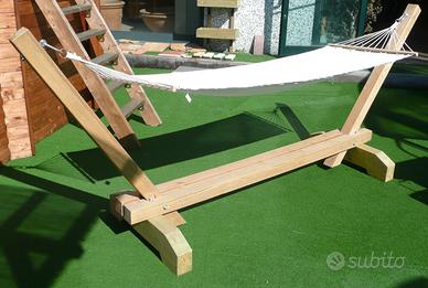 🌿 Amaca con struttura in legno lamellare impregna