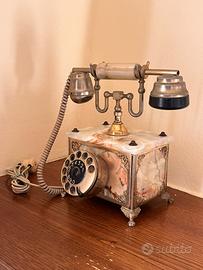 Telefono in onice ed ottone anni ‘50/‘60