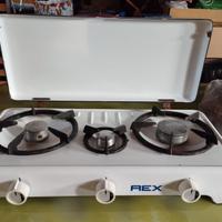 Fornello 3 fuochi a gas Rex