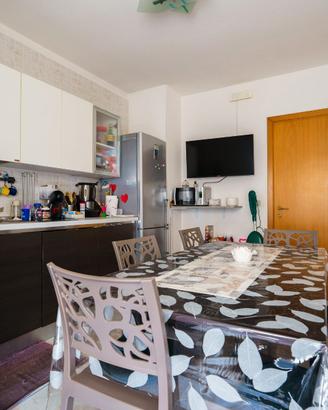 Cucina moderna lineare bicolore (solo mobili e top