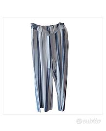 Pantalone palazzo a righe blu , 