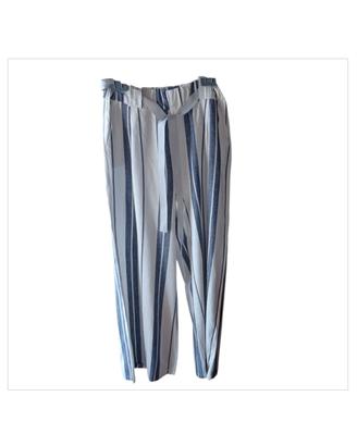 Pantalone palazzo a righe blu , 
