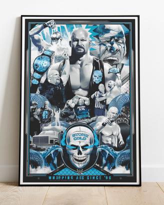 #054 - Poster Locandina WWE WWF "Stone Cold"