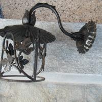 Portalampada in ferro battuto