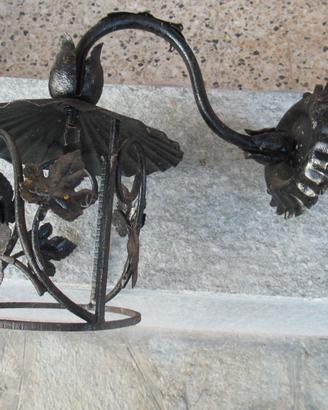 Portalampada in ferro battuto