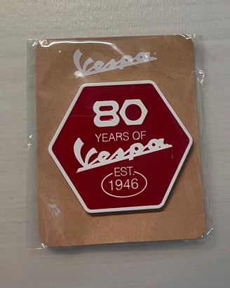 Placca mettallica ufficiale Vespa 80th NUOVA