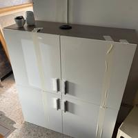 Parete attrezzata in legno usata