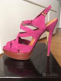 Sandali Sebastian originali fucsia in camoscio 38