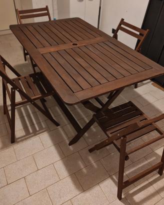 Tavolo in legno da giardino 