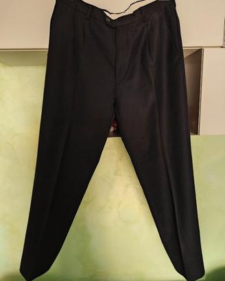 Pantalone Blu Navy 100% Lana Vergine