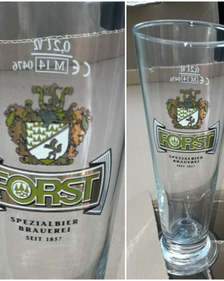Bicchieri Birra Forst 0.2L nuovi originali