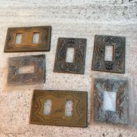 6 placche interruttori luci antiche