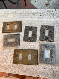 6 placche interruttori luci antiche
