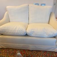 Divano Bianco 2 Posti in Piuma