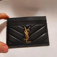 Portacarte nero con logo dorato - Completo di scat