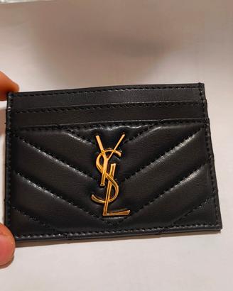 Portacarte nero con logo dorato - Completo di scat