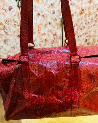 Borsa pelle pitonata