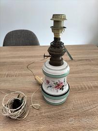 Vecchia Base Lampada Ad Olio Fine 800 in ceramica 