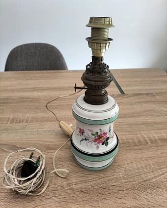 Vecchia Base Lampada Ad Olio Fine 800 in ceramica 