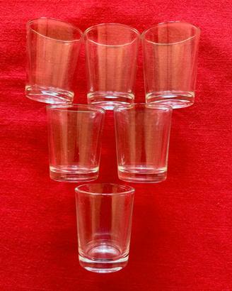 Set 6 bicchierini in vetro nuovi – Mai usati