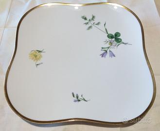 Piatto quadrato in porcellana tedesca