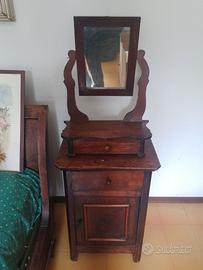 Comodino con specchiera vintage