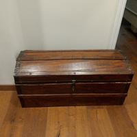 cassa panca in legno di noce bullonata ebotdi in f