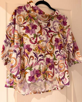 Camicia con stampa floreale