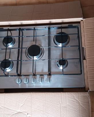 Piano cottura a gas 5 fuochi 75x58 Indesit E. 100.