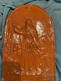 Bassorilievo in terracotta con Sant'Antonio 900