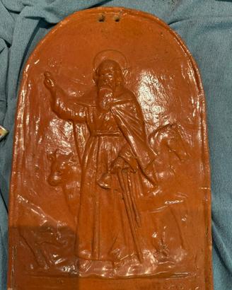 Bassorilievo in terracotta con Sant'Antonio 900