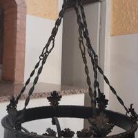 lampadario in ferro battuto 