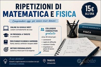 Ripetizioni: Matematica e Fisica