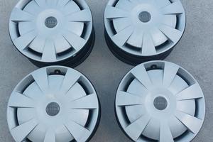 4 Cerchi In Acciaio / Ferro Da 16 Originali Audi