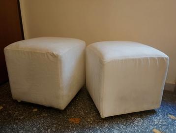CoppiaiPoufCubo Artigianali-Sfoderabili e lavabili