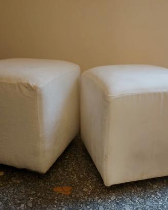 CoppiaiPoufCubo Artigianali-Sfoderabili e lavabili