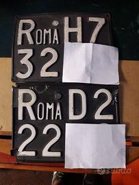 targhe  auto roma epoca